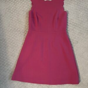 Loft mauve dress with scalloped neckline